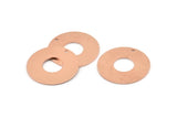 Copper Round Tag, 8 Raw Copper Round Charms With 1 Hole, Copper Pendants (25x0.80mm) M433
