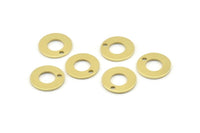 Brass Circle, 50 Raw Brass Round Disc, Brass Circle Charm With 1 Hole, Bead Caps, Findings (12x0.80mm) M366