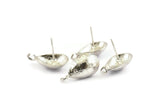 Silver Earring Post, 2 925 Silver Drop Earring Posts With 1 Loop (21x11x16mm) E291