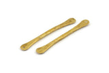Brass Paddle Charm, Hammered Raw Brass Paddle Charms With 1 Hole, Earrings, Findings (49x5x2mm) N0798