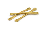 Brass Paddle Charm, Hammered Raw Brass Paddle Charms With 1 Hole, Earrings, Findings (49x5x2mm) N0798