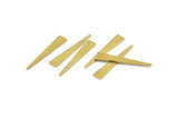 Brass Triangle Blank, 50 Hammered Raw Brass Tiny Triangle Stamping Blanks, Findings (26x4.5x0.80mm) M390
