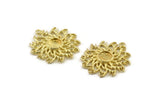 Brass Ivy Charm, Raw Brass Ivy Charms With 1 Loop, Pendants, Earrings (27mm) N0807