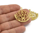 Brass Ethnic Charm Raw Brass Ethnic Charms With 1 Loop, Earrings, Findings, Pendants (31x1.5mm) N0829