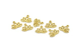 Lotus Flower Charm, Raw Brass Lotus Flower Charms, With 1 Loop, Earrings, Findings (14x16mm) N0869