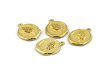 Brass Leaf Charm, Raw Brass Leaf Charm Earrings With 1 Loop, Pendants, Findings (16x18mm) N0890