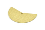 Brass Moon Charm, 6 Textured Raw Brass Moon Charms With 1 Hole, Blanks (38x18x0.80mm) M372
