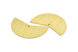 Brass Moon Charm, 6 Textured Raw Brass Moon Charms With 1 Hole, Blanks (38x18x0.80mm) M372