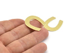Brass U Shaped Blank, 12 Raw Brass U Shaped Stamping Blanks, Findings (25x22x0.80mm) M441
