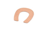 Copper U Shaped Blank, 10 Raw Copper U Shaped Stamping Blanks, Findings (25x22x0.80mm) M445