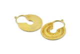 Brass Ethnic Charm, Raw Brass Ethnic Charms With 1 Loop, Earrings, Findings, Pendants (36x28mm) N0908