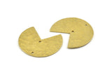 Brass Geometric Charm, Hammered Raw Brass Stamping Blank Charms With 2 Holes, Pendants Findings (30x26x1mm) N0923