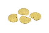 Semi Circle Charm, Hammered Raw Brass Semi Circle Charms With 1 Hole, Pendants, Findings (19x15x1mm) N0925