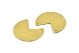 Brass Geometric Charm, Hammered Raw Brass Stamping Blank Charms With 2 Holes, Pendantsi Findings (30x26x1mm) N0928