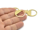 Brass Round Charm, 12 Raw Brass Round Charms With 1 Loop, Blanks (25x0.80mm) M414