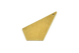 Brass Triangle Charm, 12 Raw Brass Triangle Charms With 1 Holes (37x20x0.80mm) A1574