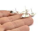 Silver Earring Post, 2 925 Silver Drop Earring Posts With 1 Loop (21x11x16mm) E291