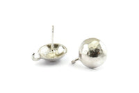 Silver Earring, 2 925 Silver Earrings, Stud Earrings, Earring Posts (12.5mm) BS 1839