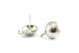 Silver Earring, 2 925 Silver Earrings, Stud Earrings, Earring Posts (12.5mm) BS 1839