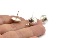 Silver Earring, 2 925 Silver Earrings, Stud Earrings, Earring Posts (12.5mm) BS 1839