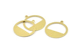 Brass Round Charm, 12 Raw Brass Round Charms With 1 Loop, Blanks (25x0.80mm) M479