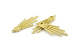 Brass Fringed Charm, Raw Brass Fringed Charms With 1 Loop - Pad Size 6mm  (47x18x2mm) N1369