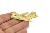 Brass Triangle Charm, Raw Brass Triangle Charms With 1 Loop, Earrings, Findings (50x20x1mm) N0955