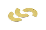 Brass Geometric Charm, Hammered Raw Brass U Shaped Pendants With 1 Hole, Charms, Findings (31x15x8x1mm) N0967