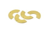 Brass Geometric Charm, Hammered Raw Brass U Shaped Pendants With 1 Hole, Charms, Findings (31x15x8x1mm) N0967