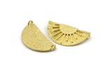 Brass Semi Circle, Raw Brass Sunshine Pendant With 2 Loops, Findings, Charms (30x15mm) N0994