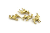 Brass Goat Charm, Raw Brass Goat Charm Earrings With 1 Loop, Pendants, Findings (13x16mm) N0998
