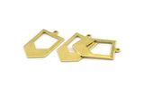 Brass Chevron Charm, 12 Raw Brass Arrow Charms With 1 Loop (27x15x0.80mm) A1595
