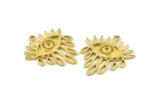 Brass Eye Charm, Raw Brass Eye Charms With 1 Loop, Pendants - Pad Size 3mm (29x25x2mm) N1370