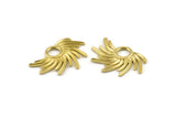 Brass Sun Charm, Raw Brass Sunshine Charms, Pendants, Earrings, Findings  (30x21mm) N0783