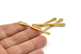 Brass Paddle Charm, Hammered Raw Brass Paddle Charms With 1 Hole, Earrings, Findings (49x5x2mm) N0798