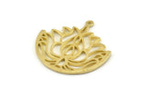 Brass Ethnic Charm Raw Brass Ethnic Charms With 1 Loop, Earrings, Findings, Pendants (31x1.5mm) N0829