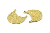 Brass Ethnic Pendant , Raw Brass Ethnic Motif Pendants With 1 Loop, Findings, Earrings, Charms (31x30mm) N0855
