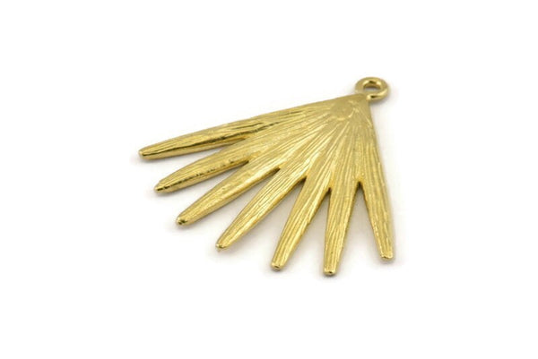 Brass Broom Charm, Raw Brass Broom Charms With 1 Loop, Pendants, Earrings (31x1.5mm) N1010
