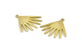 Brass Broom Charm, Raw Brass Broom Charms With 1 Loop, Pendants, Earrings (31x1.5mm) N1010