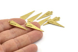 Brass Triangle Charm, Raw Brass Triangle Charms With 1 Loop, Earrings, Findings (30x9x1mm) N1009