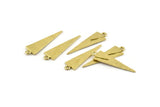 Brass Triangle Charm, Raw Brass Triangle Charms With 1 Loop, Earrings, Findings (30x9x1mm) N1009