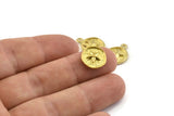 Brass Star Charm, Raw Brass Star Charm Earrings With 1 Loop, Pendants, Findings (13mm) N0882