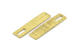 Brass Rectangle Charm, Raw Brass Rectangle Charms, Findings (51x12x1.2mm) N1072