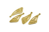Brass Wing Charm, Raw Brass Wing Charms With 1 Loop, Earrings, Pendants (31x11x1mm) N1087