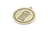 Mayan Pendant, Silver Mayan Charm, Brass Mayan Charm, Mayan Civilization Symbol, Mayan Charm, Aztec Pendant, Aztec Mayan (32x29x1.2mm) N1393