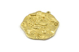 Brass Sea Charm, Raw Brass Sea Creatures Charm With 1 Loop, Pendants, Earrings, Findings (30x28mm) N1103
