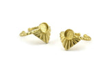 Brass Ring Settings, Raw Brass Drop Ring With 1 Stone Setting - Pad Size 6mm N1112