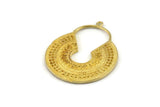 Brass Ethnic Charm, Raw Brass Ethnic Charms With 1 Loop, Earrings, Findings, Pendants (36x28mm) N0908