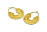 Brass Ethnic Charm, Raw Brass Ethnic Charms With 1 Loop, Earrings, Findings, Pendants (36x28mm) N0908