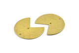 Brass Geometric Charm, Hammered Raw Brass Stamping Blank Charms With 2 Holes, Pendants Findings (30x26x1mm) N0923